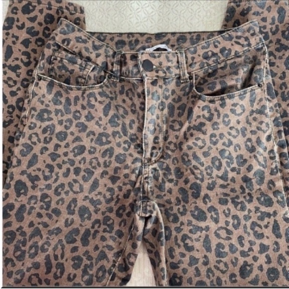 Women's Brown Leopard Print Skinny Jean Pants Size 27 - Picture 3 of 6